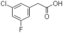 结构式 CAS# 202001-00-1, 3-氯-5-氟苯基乙酸