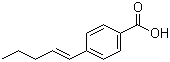 结构式 CAS# 202798-06-9, E-4-(1-戊烯基)苯甲酸