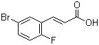 结构式 CAS# 202865-71-2, 5-溴-2-氟肉桂酸
