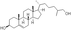 结构式 CAS# 20380-11-4, 5,25R-胆甾烯-3beta,26-二醇