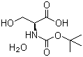 structure of CAS# 204191-40-2, Boc-L-Serine hydrate;Boc-Ser-OH H2O