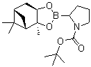 结构式 CAS# 205116-75-2, 2-[(3aS,4S,6S,7aR)-六氢-3a,5,5-三甲基-4,6-甲桥-1,3,2-苯并二氧硼戊环-2-基]-1-吡咯烷羧酸叔丁酯