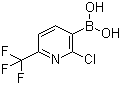 结构式 CAS# 205240-63-7, 2-三氟甲基-6-氯-5-吡啶硼酸