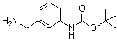 structure of CAS# 205318-52-1, (3-Aminomethylphenyl)carbamic acid tert-butyl ester;3-(Aminomethyl)-N-(tert-butoxycarbonyl)aniline; tert-Butyl N-(3-aminomethylphenyl)carbamate; tert-Butyl [3-(aminomethyl)phenyl]carbamate