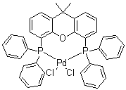 structure of CAS# 205319-10-4, Dichloro[9,9-dimethyl-4,5-bis(diphenylphosphino)xanthene]palladium(II)