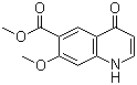 structure of CAS# 205448-65-3, 1,4-Dihydro-7-methoxy-4-oxo-6-quinolinecarboxylic acid methyl ester