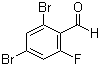 结构式 CAS# 205683-34-7, 2,4-二溴-6-氟苯甲醛