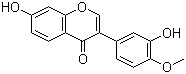 structure of CAS# 20575-57-9, Calycosin;7,3'-Dihydroxy-4'-methoxyisoflavone