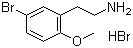 structure of CAS# 206559-44-6, 5-Bromo-2-methoxyphenethylamine hydrobromide;2-(5-Bromo-2-methoxyphenyl)ethylamine hydrobromide