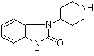 structure of CAS# 20662-53-7, 1-(Piperidin-4-yl)-1,3-dihydrobenzoimidazol-2-one;4-(2-Keto-1-benzimidazolinyl)piperidine