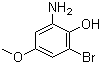 结构式 CAS# 206872-01-7, 2-氨基-6-溴-4-甲氧基苯酚