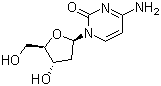 structure of CAS# 207121-53-7, 2'-Deoxycytidine;4-Amino-1-[(2R,4S,5R)-4-hydroxy-5-(hydroxymethyl)oxolan-2-yl]pyrimidin-2-one