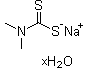 结构式 CAS# 207233-95-2, 二甲基二硫代氨基甲酸钠盐水合物