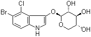 结构式 CAS# 207606-55-1, 5-溴-4-氯-3-吲哚基 beta-D-吡喃木糖苷