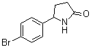 结构式 CAS# 207989-90-0, 5-(4-溴苯基)-2-吡咯烷酮