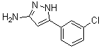 结构式 CAS# 208519-09-9, 3-氨基-5-(3-氯苯基)-1H-吡唑
