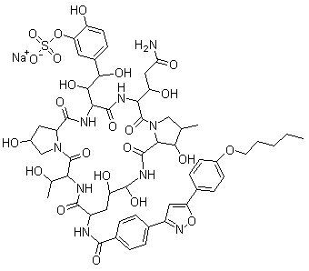 Micafungin sodium molecular structure (CAS 208538-73-2)