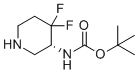 structure of CAS# 2089321-22-0, tert-butyl N-[(3R)-4,4-difluoropiperidin-3-yl]carbamate