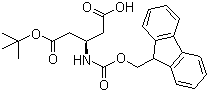 结构式 CAS# 209252-17-5, N-芴甲氧羰基-L-beta-谷氨酸 5-叔丁酯