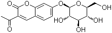 structure of CAS# 20943-16-2, 3-Acetylumbelliferyl beta-D-glucopyranoside
