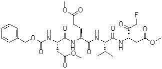 N-[(Phenylmethoxy)carbonyl]-L-alpha-aspartyl-L-alpha-glutamyl-N-[(1S)-3-fluoro-1-(2-methoxy-2-oxoethyl)-2-oxopropyl]-L-valinamide 1,2-dimethyl ester molecular structure (CAS 210344-95-9)