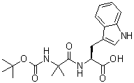 structure of CAS# 210481-85-9, N-[(1,1-Dimethylethoxy)carbonyl]-2-methylalanyl-L-tryptophan