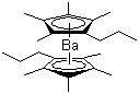 structure of CAS# 210758-43-3, Bis(tetramethylpropylcyclopentadienyl)barium;Bis(1,2,3,4-tetramethyl-5-propyl-2,4-cyclopentadien-1-yl)barium
