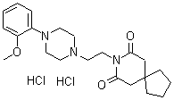 结构式 CAS# 21102-95-4, 8-[2-[4-(2-甲氧基苯基)-1-哌嗪基]乙基]-8-氮杂螺[4.5]癸烷-7,9-二酮盐酸盐