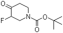 结构式 CAS# 211108-50-8, 3-氟-4-氧代哌啶-1-甲酸叔丁酯