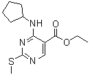 结构式 CAS# 211245-62-4, 4-环戊基氨基-2-甲硫基嘧啶-5-羧酸乙酯