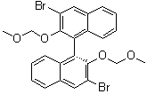 structure of CAS# 211734-49-5, (1R)-3,3'-Dibromo-2,2'-bis(methoxymethoxy)-1,1'-binaphthalene