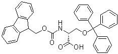 结构式 CAS# 212688-51-2, N-[芴甲氧羰基]-O-(三苯基甲基)-D-丝氨酸