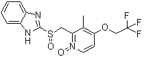 结构式 CAS# 213476-12-1, 2-[[[3-甲基-1-氧代-4-(2,2,2-三氟乙氧基)-2-吡啶基]甲基]亚磺酰基]-1H-苯并咪唑