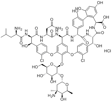 结构式 CAS# 213997-73-0, 去甲万古霉素盐酸盐