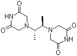 结构式 CAS# 21416-88-6, meso-2,3-双(3,5-二氧代哌嗪-1-基)丁烷