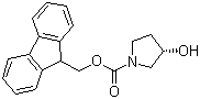 结构式 CAS# 215178-38-4, (S)-1-FMOC-3-吡咯烷醇; (S)-1-芴甲氧羰酰基-3-吡咯烷醇; (S)-3-羟基吡咯烷-1-甲酸芴甲酯