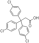 structure of CAS# 2168-06-1, 3,3,3-Tris(4-chlorophenyl)propionic acid