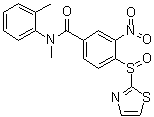 结构式 CAS# 217438-17-0, N-甲基-N-(2-甲基苯基)-3-硝基-4-(2-噻唑基亚磺酰基)苯甲酰胺