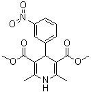 structure of CAS# 21881-77-6, Dimethyl 4-(m-nitrophenyl)-2,6-dimethyl-1,4-dihydro-3,5-pyridinedicarboxylate;BAY-a 4339
