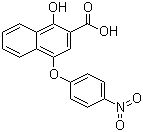 结构式 CAS# 21894-06-4, 1-羟基-4-(4-硝基苯氧基)-2-萘甲酸