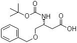 结构式 CAS# 218943-31-8, N-叔丁氧羰基-O-苄基-L-beta-高丝氨酸