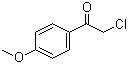 结构式 CAS# 2196-99-8, 2-氯-4-甲氧基苯乙酮; alpha-氯代对甲氧基苯乙酮