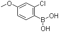 结构式 CAS# 219735-99-6, 2-氯-4-甲氧基苯硼酸