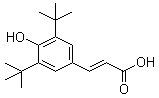 结构式 CAS# 22014-01-3, 3,5-二叔丁基-4-羟基肉桂酸