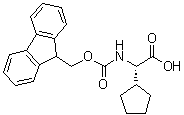 structure of CAS# 220497-61-0, (alphaS)-alpha-[[(9H-Fluoren-9-ylmethoxy)carbonyl]amino]cyclopentaneacetic acid