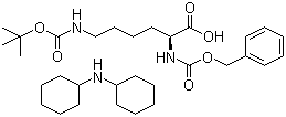 structure of CAS# 2212-76-2, N-Cbz-N'-Boc-L-lysine dicyclohexylamine;Z-Lys(Boc)-OH dicyclohexylamine salt; N-[(Benzyloxy)carbonyl]-N'-(tert-butoxycarbonyl)-L-lysine dicyclohexylamine (1:1)
