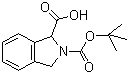结构式 CAS# 221352-46-1, (R,S)-Boc-1,3-二氢-2H-异吲哚羧酸; 1,3-二氢异吲哚-1,2-二甲酸 2-叔丁酯