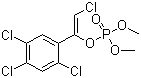 结构式 CAS# 22248-79-9, 杀虫畏; 杀虫威; (Z)-2-氯-1-(2,4,5-三氯苯基)乙烯基二甲基磷酸酯