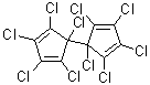 structure of CAS# 2227-17-0, Dienochlor;Bis(pentachloro-2,4-cyclopentadien-1-yl); Decachlor; Decachlorobi-2,4-cyclopentadien-1-yl; Dienochlor; HRS 16; HRS 1654; HRS 16A; Hooker HRS 16; Hooker HRS 1654; NSC 26106; NSC 41880; Pentac; Pentac AquaFlow; Pentac SP; Pentac WP