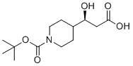 结构式 CAS# 2227741-18-4, (3S)-3-{1-[(叔-丁氧基)羰基]哌啶-4-基}-3-羟基丙酸